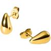Purelei® Orecchini a goccia - Orecchini a cerchio in acciaio inossidabile 18K placcati oro - Orecchini minimalisti da donna - 10,8 x 5,7 mm - Oro/Argento/Rosé, Normal, Acciaio inossidabile, Abalone