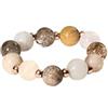 Purelei Anello Island Dawn da Donna - Anello Flessibile Anti-Ansia con Veramente Pietre Preziose e Perle di Metallo - 18K Placcato Oro, Argento o Oro Rosa - Gioielli Boho-Chic - Taglie S/M e M/L, M/L