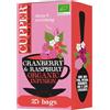 CUPPER Infuso Bio al Mirtillo Rosso e Lampone, Tisana Fruttata e Rinfrescante Biologica, con Ibisco e Ortica, Filtri 100% Biodegradabili, Confezione da 25 Bustine