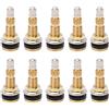 Headerbs Stelo Valvola Tubeless, 10PCS TR618A Stelo Valvola Pneumatico Liquido Aria in Ottone 1 7/8 Pollici per Trattore Agricolo Industriale Foro Valvola 0,625 Pollici