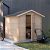 TheGoodGarden Casetta in Legno Debora 2x2 m con Porta Singola finestrata, capanno Porta Attrezzi in Abete Naturale, Kit Montaggio Incluso, Made in Italy