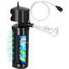 Tararium Filtro per Acquario con Luce U-V da 5 W, Pompa sommergibile per Acqua limpida in acquari d'Acqua Dolce, Mare e Tartarughe (75-280 Litri, 750 l/h, Ultra Silenzioso)