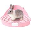 VQBKHO Toilette per animali domestici, conigli, conigli, gabbia, triangolo, coniglio, gabbia, lettiera per gatti, criceti, bagno, sabbiera, angolo rabbit litter vassoio, per cincillà, orsi dorati