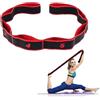 KEWUF 1 pcs Fascia Yoga elastici fitness donna Elastico Fasce di Resistenza 9 anelli Elastici Fitness Bande Yoga Elastico Pilates Stretching Cinghia Sportiva Altamente Elastica - Rosso