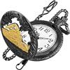 Tiong Orologio da taschino da uomo, al quarzo, con quadrante bianco e numeri arabi, con catena, Cf-nuovo14