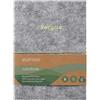 econovo Quaderno econovo in feltro PET / 96 fogli a righe/carta bianca 70 g/m² / grigio 1 pezzo diario piccolo DIN A5 / 12 x 17 cm/realizzato in carta riciclata al 100% / blocco note taccuino business