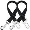 Trimming Shop Cinture di sicurezza per cani e gatti per auto, 53 cm, cinghia regolabile, anti groviglio, girevole a 360 gradi, facile da usare, in nylon, per cani, gatti, animali domestici (nero,
