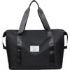 Recitem Grande borsa sportiva per uomo e donna, pieghevole, borsa da viaggio Weekender Carry On Allenamento, impermeabile, con scomparto umido, leggera, borsa sportiva da donna, per palestra, viaggio, Nero ,