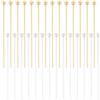 Beebeecraft 1 Scatola 200 Pezzi 30mm Perni A Testa Sferica 18K Oro e 925 Argento Sterling Placcato -Ossidazione Calibro 24 Calibro 22 perni A Testa Sferica per Gioielli per La Creazione di Gioielli