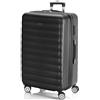 ITACA - Valigia 23Kg da stiva capiente Valigia rigida XL con ruote silenziose Valigia espandibile Trolley Grande Rigido leggero ideale per viaggi lunghi con Lucchetto a combinazione, Antracite