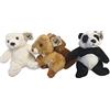 WWF Collezione di Figure di Peluche Set di 3 in Una Confezione Regalo con Uno Scoiattolo, Un Orso Polare e Un Orso Panda