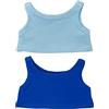 niannyyhouse Vestiti per bambola di peluche, 20 cm, tinta unita, senza maniche, t-shirt vestire per bambola (azzurro+blu, 20 cm)