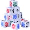 Garneck Dadi da poker da 16 mm - Set da 12 pezzi grandi dadi da poker a 6 lati per poker e giochi di carte, ideali per escalero e serate di gioco con gli amici