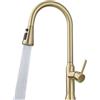 EUJOISE Alto Rubinetto Cucina Oro allungabile, Miscelatore Cucina con Doccetta Estraibile Doccetta a 3 Modalità, Miscelatore Monocomando Lavello Girevole a 360°, Rubinetto lavello Cucina Estensibile