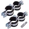 SKIR'CO (2 pezzi) Staffe doppie per tubi con rivestimenti in gomma per tubi da 20-24 mm, morsetti per tubi, supporti per tubi per montaggio a parete e soffitto