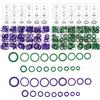 Yuhtech O-Ring Kit, 540 Pcs 18 Misure O-ring Gomma Guarnizioni di Tenuta Kit Verde Viola Guarnizioni Rondelle Gomma O-Ring Guarnizione Assortimento Set