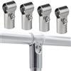 JDCMEI 4 Pezzi Connettori a T da 25 mm, T Tubatura Morsetto Connettore, Strutturale Tubatura Connettore Catena Collegamento Recinzione Morsetto Acciaio Inox per Rete Metallica e Ringhiere