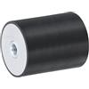 QUARKZMAN Supporti in Gomma 40 x 50mm M18 Filettatura Femmina Isolatori | Ammortizzatori in Gomma Vibrazioni, Sostituiscono Cuscinetti Antivibranti, Blocco di Base Piatto e Silenzioso