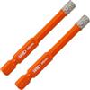 BGTEC Punte Elicoidali Diamantate a Secco con Attacco Esagonale a Cambio Rapido per Gres Porcellanato Mattone in Marmo Ceramico 2 pezzi Diametro 6 mm
