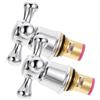 POPETPOP 2 pezzi Ricambio Manopole Rubinetto in e Acciaio Inox Maniglia per Lavabo Semplice e Durevole Colore Casuale Colore Casuale