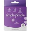 Simple Pimple Patches Notte: Night Pimple Patch Idrocolloidale con Acido Salicilico, Tea Tree e Centella Asiatica da 8 ore di azione Notturna, Cerotti Brufoli per viso. 48 Night Acne Patches