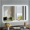 baklon Specchio bagno con luce 100x60cm, Specchio-Bagno-LED Antifog,3 Colori Luce,Dimmerabile, IP65 VetroTemperato HD,mirror Retroilluminato Bagno,Funzione Memoria, Orizzontale/Verticale