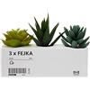Ikea.. 203.953.31 FEJKA - Mini piante grasse artificiali da scrivania con vasi, 6 cm (confezione da 3)