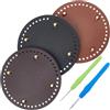 CALFOVERA 5 pz 3 colori 5.9 pollici PU Pelle Borsa Uncinetto Maglia Chiodo Fondo Borsa Rotonda Creazione Base Shaper Pad con Fori 2 pezzi Ganci In Alluminio per Borsa Borse A Tracolla Borse Creazione