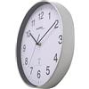 techno line Technoline WT8030 - Orologio da parete con radio, colore: argento, 30 x 30 x 4,3 cm