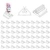 ZHIQIN 100 pcs Supporti per Carte in Plastica Portacarte Pezzi di Giochi in Plastica Titolari Carte da Gioco Trasparente Supporti Cartelli Triangolare per Foto Biglietti da Visita