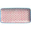 Bloomingville Piatto da Portata Emma - Rettangolare colorato L 31 x H 3 x W 15,5 cm, Rosso, Ceramica Gres