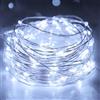 litogo Catena luminosa con timer a batteria, 3 m, 30 LED, per interni, impermeabile, filo di rame, luci alimentate a batteria (batteria AA), per feste, Natale, matrimonio, bianco freddo