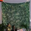 Craft Trade Mandala Verde Arazzo Telo da Parete Indiano Arazzi Appeso al Muro Boho Tapestry per Della Casa Soggiorno e Camera da Letto- 127 x 152 cm