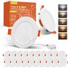 Tomosu 5 Temperature di Colore Faretti Led Soffitto Incasso 68mm, 5W,IP44 | Set di 20, Foro 68-80mm, Luce Calda, Naturale e Fredda da 2800K a 6000K, 5W 550LM IP44 Faretti LED Soffitto per Bagno