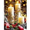 Lxmsja 5D Diamond Painting Natale Adulti, Candela Diamond Painting Kit Completo, Natale Diamantini Crystal Art, Strass Ricamo a Punto Croce, Hobby Creativi Adulti Decorazioni da Parete e Casa 30x40cm
