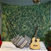 Craft Trade Mandala Verde Arazzo Telo da Parete Indiano Arazzi Appeso al Muro Boho Tapestry per Della Casa Soggiorno e Camera da Letto- 213 x 228 cm