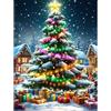 Lxmsja 5D Diamond Painting Natale, Albero di Natale Diamond Painting Kit Completo, Diamantini Crystal Art, Strass Ricamo a Punto Croce, Hobby Creativi Adulti Decorazioni da Parete e Casa 30x40cm