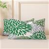 Miuyunya Set di 2 Federe Cuscini Divano in Velluto 50 x 30 cm Gris Copricuscino Rettangolari Colorato Fodera per Cuscino Verde Dalia Fiore Moderno Decorazione per Soggiorno Camera Balcone