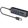UNTERING Universale 5 In 1 Adattatori Con USB3.0 USB2.0 Porta SDTF Lettore di Schede Slot Per Fotocamera Laptop USB C Alimenta Più Porte Hub