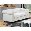 Divano CHESTERFIELD 3 posti in similpelle Bianco
