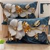 PETTI Artigiani Italiani - Coppia di Federe Cuscino 30x50 cm in Microfibra, Cuscini Arredo Camera da Letto, Divano, Salotto, Set 2 Fodere Copricuscino, Federa Floreale 06 5, 100% Made in Italy