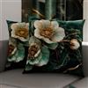 PETTI Artigiani Italiani - Coppia di Federe Cuscino 35x35 cm in Microfibra, Cuscini Arredo Camera da Letto, Divano, Salotto, Set 2 Fodere Copricuscino, Federa Floreale 06 19, 100% Made in Italy