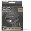 Integral Secure 360-C - Chiavetta USB crittografata con software da 256 GB, connettore USB-C, crittografia AES a 256 bit, compatibile con Mac, MacBook, PC, laptop
