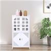 HUOLE Mobiletto da bagno su piedi, armadio per camera da letto, soggiorno, mobili/torre, mensole, cassettiera corridoio, 30 x 22 x 75 cm (B) bianco