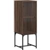 vidaXL Mobile con Anta in Vetro Rovere Marrone 35x37x100 cm