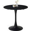 Uderkiny Tavolo Rotondo 80 cm, Tavolo Tondo, Adatto per 2-4 persone,Pannello MDF/Struttura in Metallo,Adatto Per Sala da Pranzo Cucinao,Bar,Soggiorno (Nero)