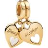 Doyafer Madre D'Oro Figlia Amore Ciondolo 925 Argento Compatibile Con Le Donne Collana Ciondolo Regalo Di Compleanno Della Famiglia