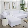 Amsg Copridivano con Penisola Elasticizzato A Sinistra Destra, Copridivano AntiGraffio Gatto Chaise Longue Sofa Cover A Forma di L,I,XL235~300cm