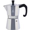FOREVER Caffettiera Moka 6 Tazze Alluminio, Miss Moka Prestige, Caffettiera Moka per Casa, Caffettiera Portatile per Viaggio, Tazze di Caffè, inclusa Guarnizione in Silicone