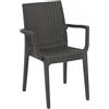 ARETA Nr. 4 Poltrone Dafne in Resina Simil Rattan Espresso